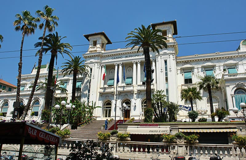 Casino di Sanremo, een van de weinige casino's in ItaliÃ«, in LiguriÃ«