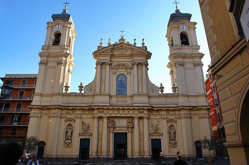 Een kerk van San Giacomo in Santa Margherita Ligure