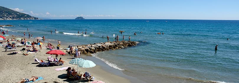 Beach in Laigueglia, Liguria