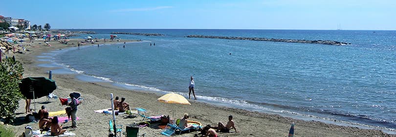 Strand in de provincie Imperia, LiguriÃ«